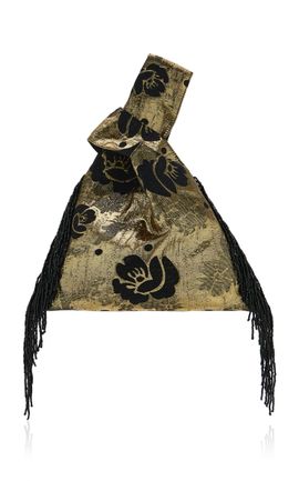 Mélisse Mélisse The Dorée Knot Bag In Gold Metallic Brocade
