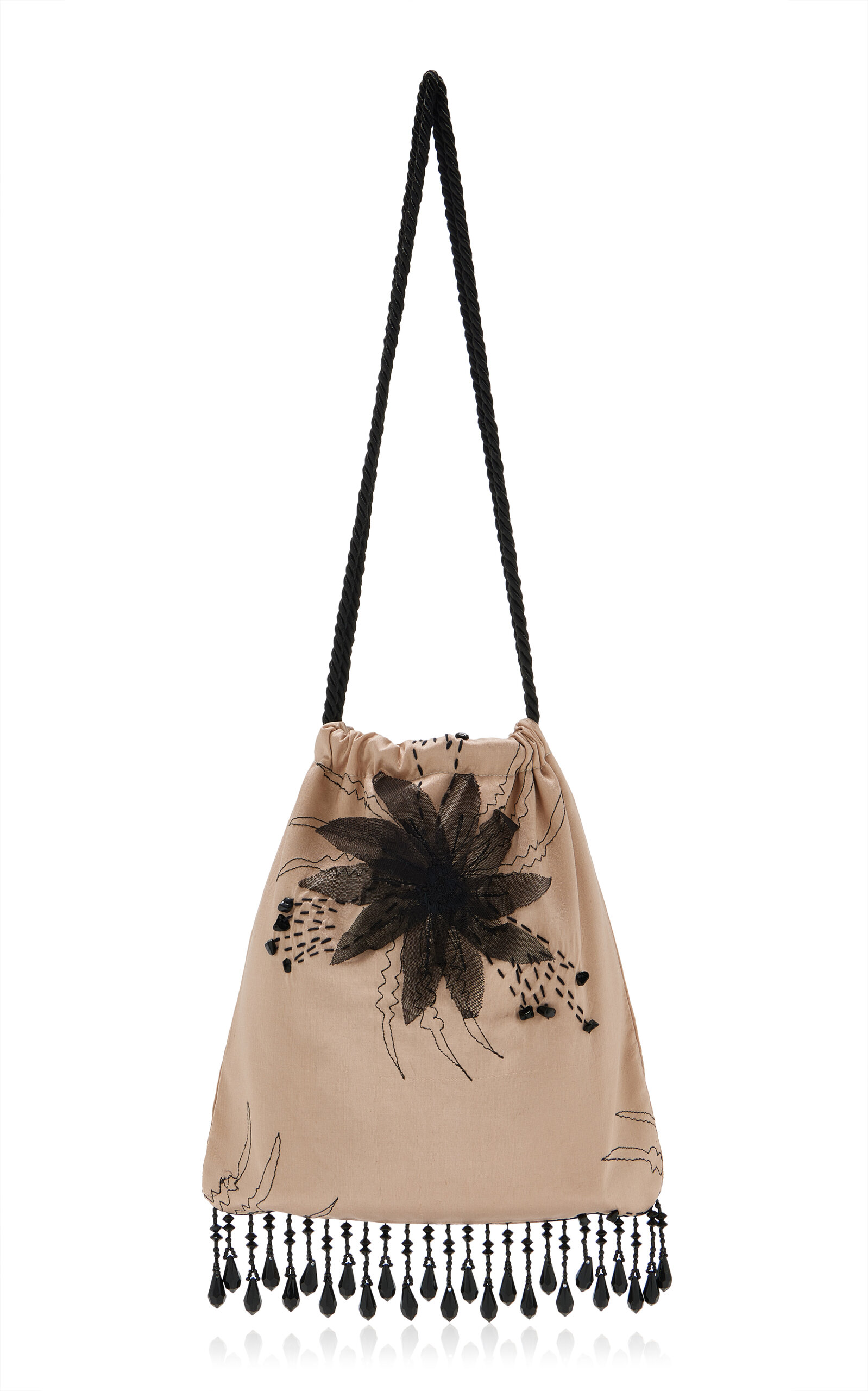 Mélisse Mélisse The Ivoire Pouch in Embellished Silk Taffeta