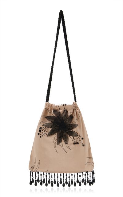 Mélisse Mélisse The Ivoire Pouch in Embellished Silk Taffeta