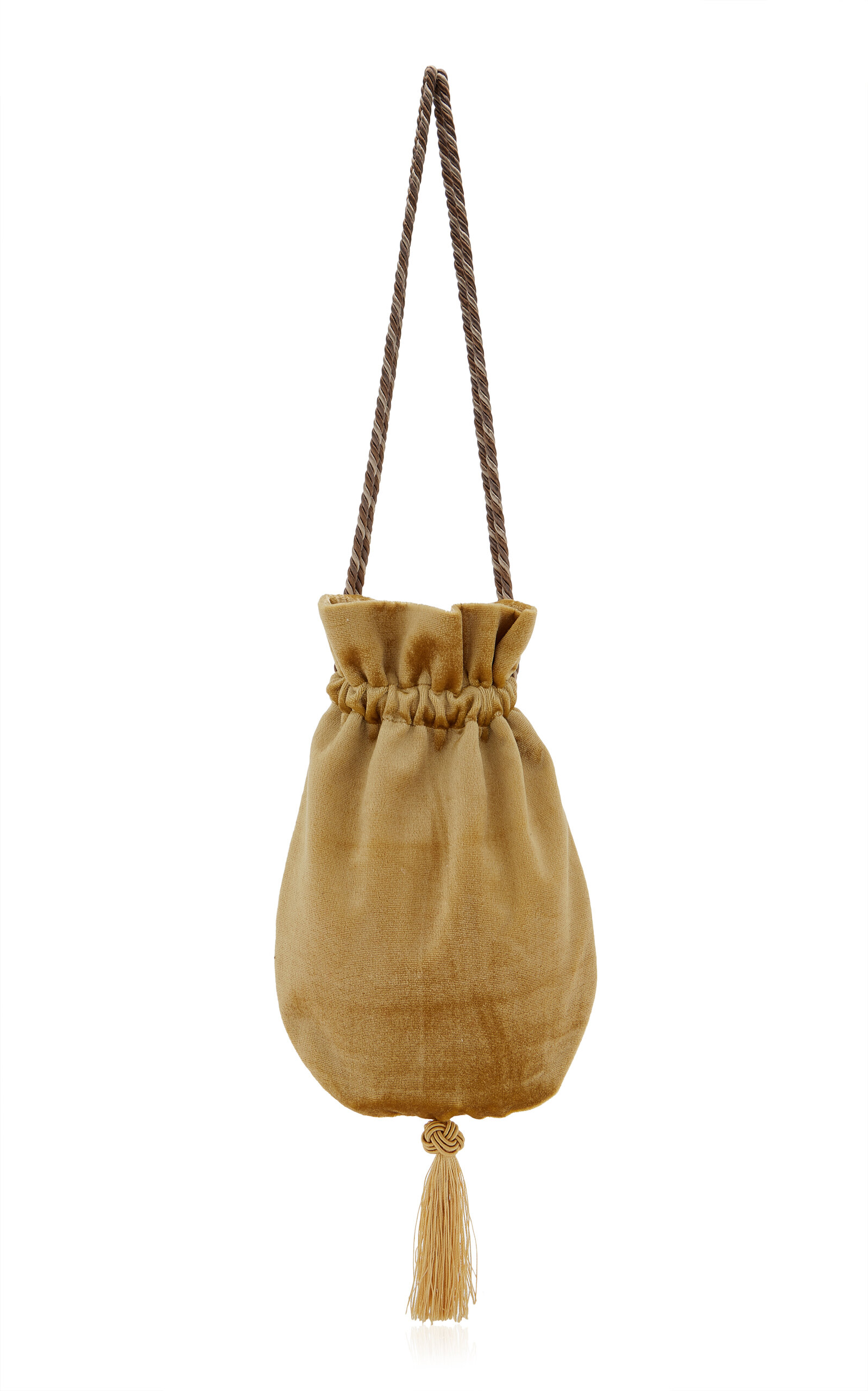 Mélisse Mélisse The Miel Pouch Bag In Mustard Velvet
