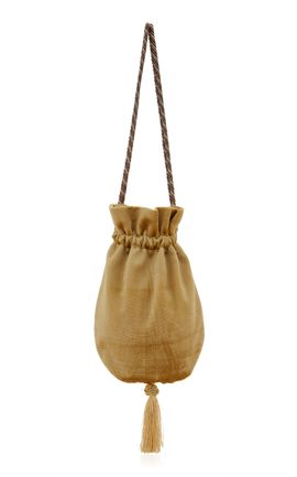 Mélisse Mélisse The Miel Pouch Bag In Mustard Velvet