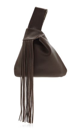 Mélisse Mélisse The Praline Leather Knot Bag In Brown Leather