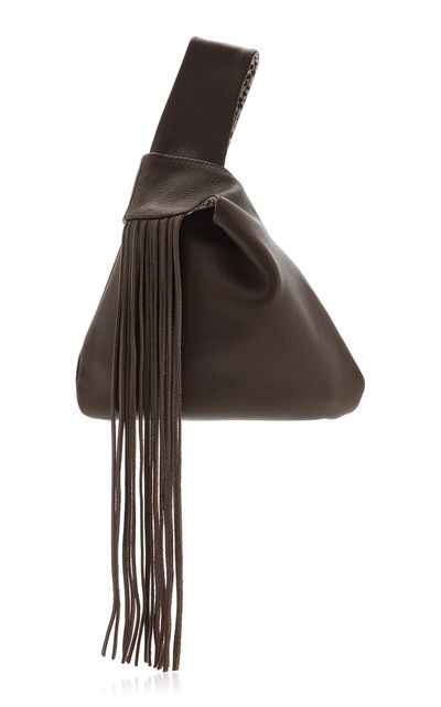 Mélisse Mélisse The Praline Leather Knot Bag In Brown Leather