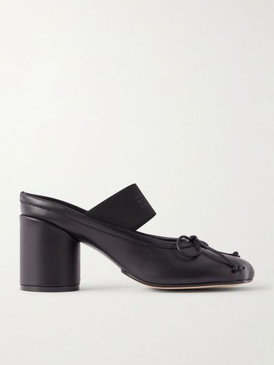 MM6 MAISON MARGIELA Bow-detailed leather mules