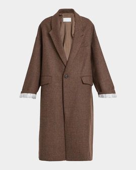 MM6 Maison Margiela Cocooning Oversized Windowpane Check Coat