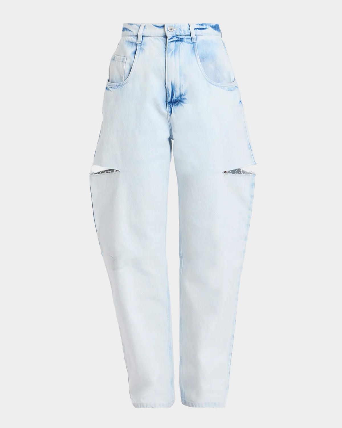 MM6 Maison Margiela Cutout Straight-Leg Jeans