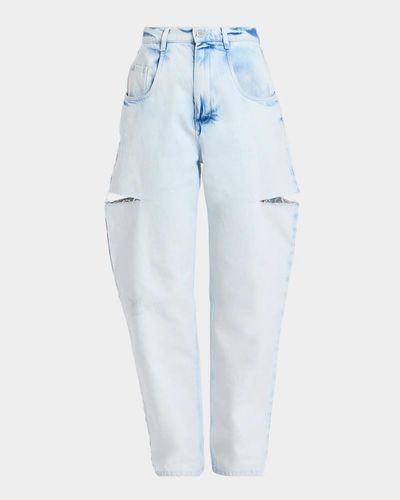 MM6 Maison Margiela Cutout Straight-Leg Jeans