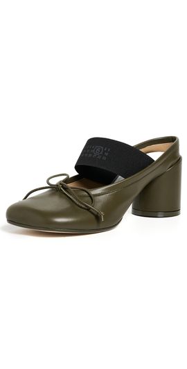 MM6 Maison Margiela MM6 Maison Margiela Anatomic Heeled Mules Beech