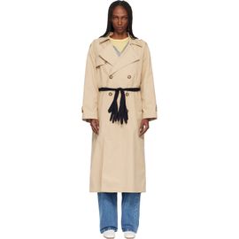 MM6 Maison Margiela MM6 Maison Margiela Beige Gloves Cotton Trench Coat
