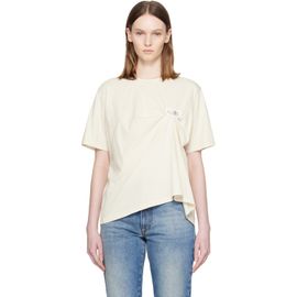 MM6 Maison Margiela MM6 Maison Margiela Beige Patch T-shirt