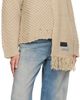 MM6 Maison Margiela MM6 Maison Margiela Beige Scarf Knit Sweater - 4