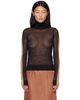 MM6 Maison Margiela MM6 Maison Margiela Black & Beige Front Back Pullover Turtleneck - 1