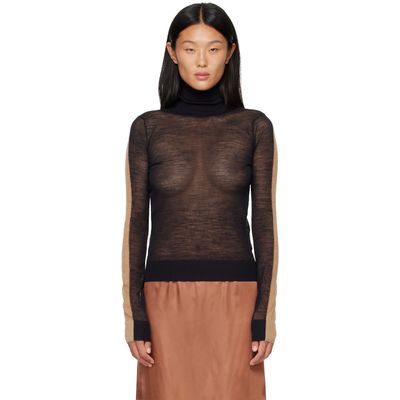 MM6 Maison Margiela MM6 Maison Margiela Black & Beige Front Back Pullover Turtleneck