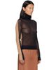 MM6 Maison Margiela MM6 Maison Margiela Black & Beige Front Back Pullover Turtleneck - 2
