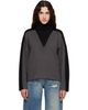 MM6 Maison Margiela MM6 Maison Margiela Black & Gray Trompe L'Oeil Turtleneck - 1