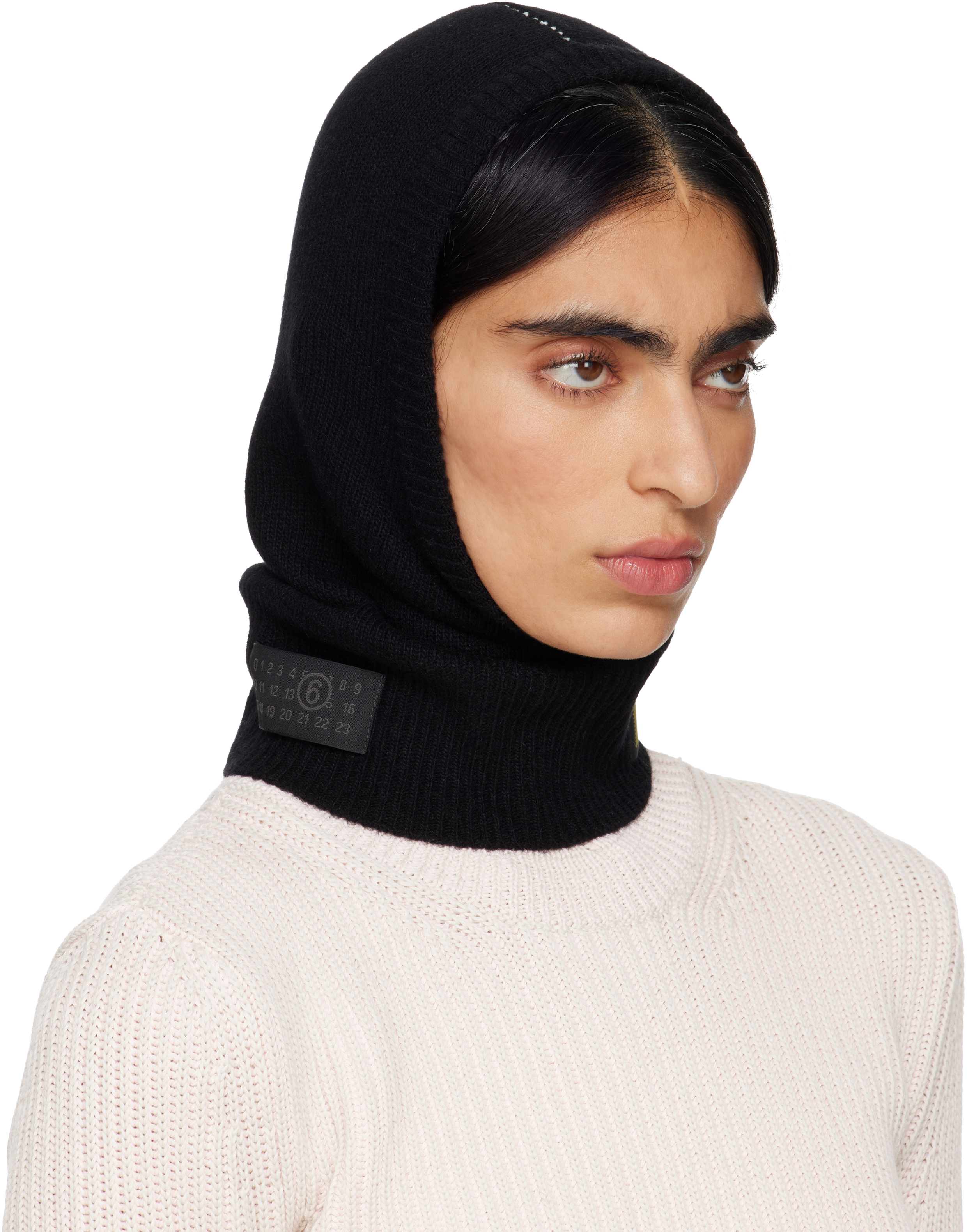 MM6 Maison Margiela - Black Access Labels Story Gauge 7 Balaclava