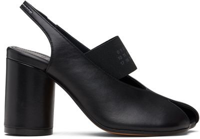 MM6 Maison Margiela MM6 Maison Margiela Black Anatomic Numeric Slingback Heels