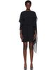 MM6 Maison Margiela MM6 Maison Margiela Black Chiffon Minidress - 1