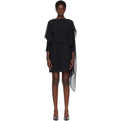 MM6 Maison Margiela MM6 Maison Margiela Black Chiffon Minidress