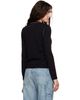 MM6 Maison Margiela MM6 Maison Margiela Black Contrast-Trimmed Wool Blend knit Sweater - 3