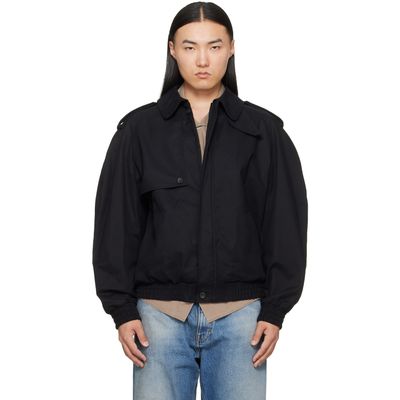 MM6 Maison Margiela MM6 Maison Margiela Black Cotton Twill Jacket