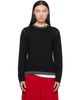 MM6 Maison Margiela MM6 Maison Margiela Black Crew Neck Sweater - 1