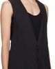 MM6 Maison Margiela MM6 Maison Margiela Black Crinkled Metallic Tailoring Vest - 2
