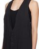 MM6 Maison Margiela MM6 Maison Margiela Black Crinkled Metallic Tailoring Vest - 4