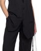 MM6 Maison Margiela MM6 Maison Margiela Black Crinkled Metallic Tailoring Vest - 5