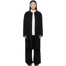 MM6 Maison Margiela MM6 Maison Margiela Black Double-Faced Wool Coat