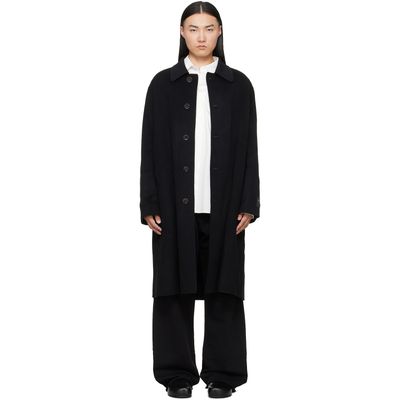 MM6 Maison Margiela MM6 Maison Margiela Black Double-Faced Wool Coat