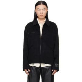 MM6 Maison Margiela MM6 Maison Margiela Black Double-Faced Wool Zip Jacket