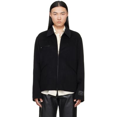MM6 Maison Margiela MM6 Maison Margiela Black Double-Faced Wool Zip Jacket