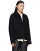 MM6 Maison Margiela MM6 Maison Margiela Black Double-Faced Wool Zip Jacket - 2