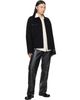 MM6 Maison Margiela MM6 Maison Margiela Black Double-Faced Wool Zip Jacket - 4