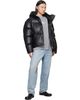 MM6 Maison Margiela MM6 Maison Margiela Black Faux-Leather Hooded Puffer Down Jacket - 4