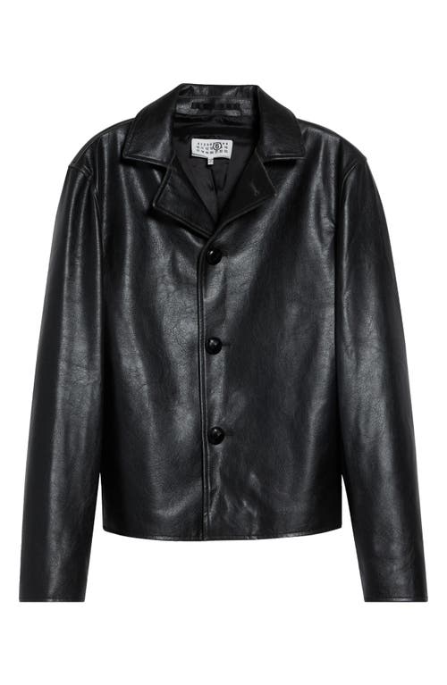 MM6 Maison Margiela MM6 Maison Margiela Black Faux Leather Jacket 
