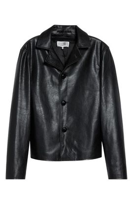 MM6 Maison Margiela MM6 Maison Margiela Black Faux Leather Jacket 