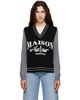 MM6 Maison Margiela MM6 Maison Margiela Black Jacqard Stole Top - 1