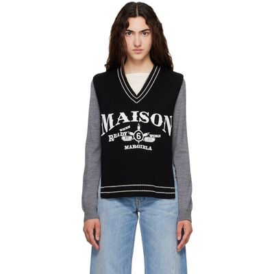 MM6 Maison Margiela MM6 Maison Margiela Black Jacqard Stole Top