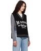 MM6 Maison Margiela MM6 Maison Margiela Black Jacqard Stole Top - 2