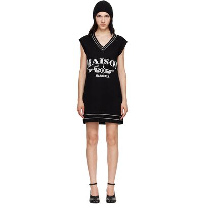MM6 Maison Margiela MM6 Maison Margiela Black Knitted Minidress