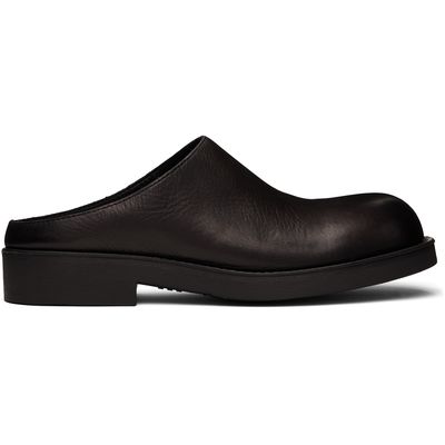 MM6 Maison Margiela MM6 Maison Margiela Black Leather Biker Mule Loafers