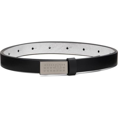 MM6 Maison Margiela MM6 Maison Margiela Black Numeric Buckle Leather Belt