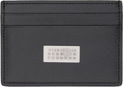MM6 Maison Margiela MM6 Maison Margiela Black Numeric Leather Card Holder