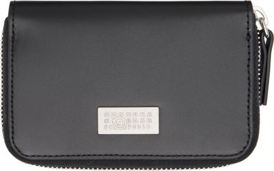 MM6 Maison Margiela MM6 Maison Margiela Black Numeric Leather Zip Wallet