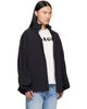 MM6 Maison Margiela MM6 Maison Margiela Black Nylon Zip Jacket - 2
