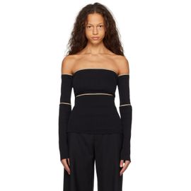 MM6 Maison Margiela MM6 Maison Margiela Black Off-The-Shoulder Blouse