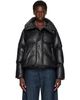 MM6 Maison Margiela MM6 Maison Margiela Black Padded Faux-Leather Down Jacket - 1