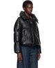 MM6 Maison Margiela MM6 Maison Margiela Black Padded Faux-Leather Down Jacket - 2